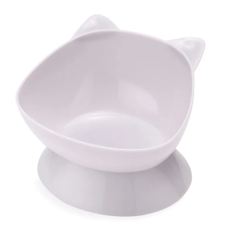 Elevated Pet Feeding Bowl with Tilted Design and Detachable Cleaning Basin for Cats, Reducing Vomiting and Enhancing Comfort