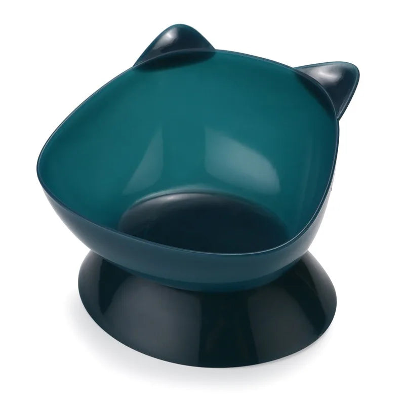 Elevated Pet Feeding Bowl with Tilted Design and Detachable Cleaning Basin for Cats, Reducing Vomiting and Enhancing Comfort
