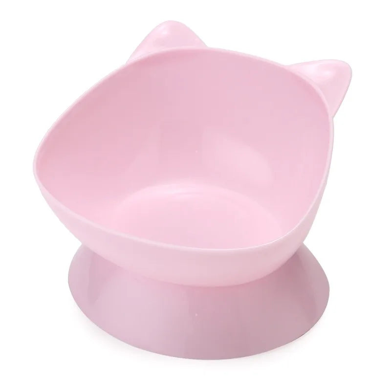 Elevated Pet Feeding Bowl with Tilted Design and Detachable Cleaning Basin for Cats, Reducing Vomiting and Enhancing Comfort