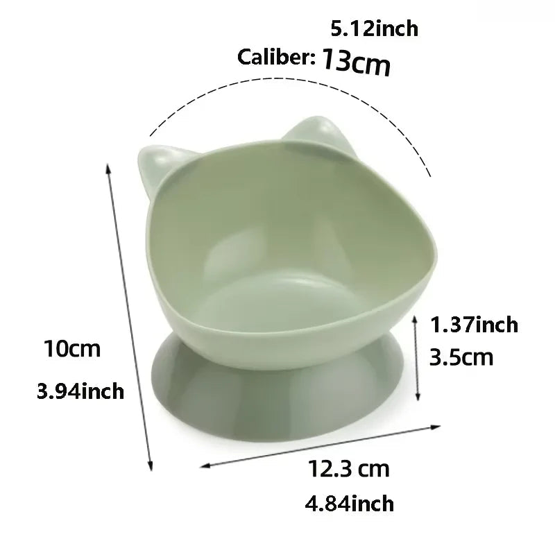 Elevated Pet Feeding Bowl with Tilted Design and Detachable Cleaning Basin for Cats, Reducing Vomiting and Enhancing Comfort