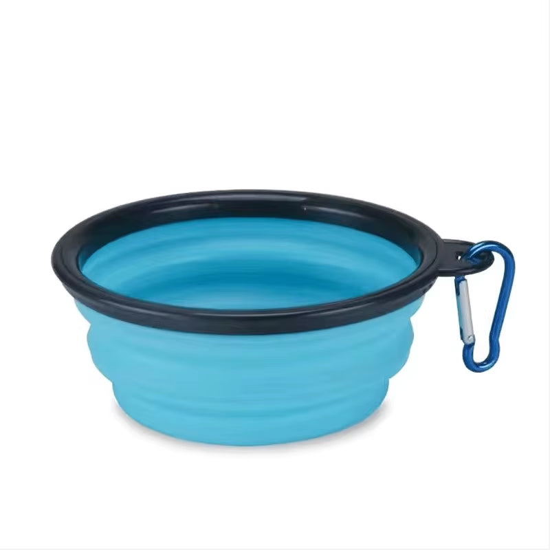 Portable Collapsible Pet Food and Water Bowl - Durable TPR Silicone Design for Cats, Ideal for Travel and Outdoor Use