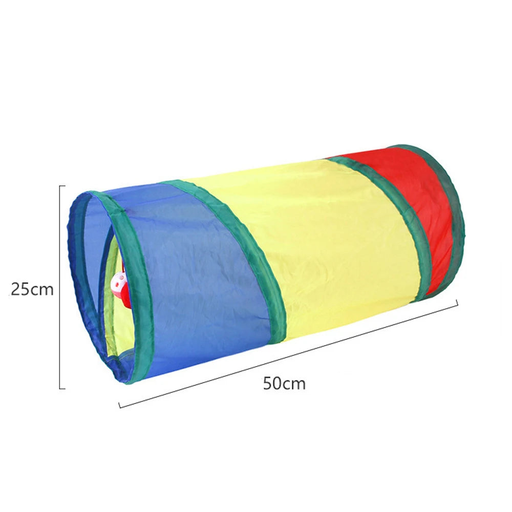 Foldable Cat Tunnel - Interactive Training Toy for Kittens and Puppies, Ideal for Pet Play and Enrichment