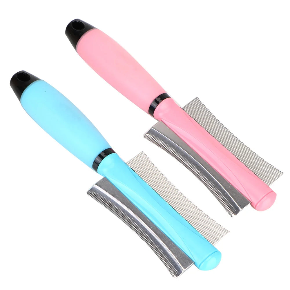 Double-Sided Pet Grooming Tool for Effective Deshedding of Long and Short Hair in Cats