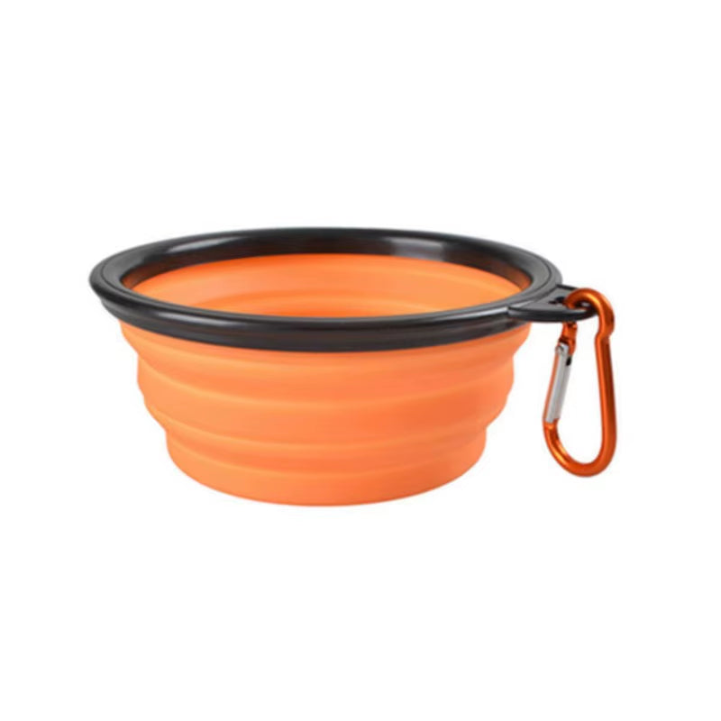 Portable Collapsible Pet Food and Water Bowl - Durable TPR Silicone Design for Cats, Ideal for Travel and Outdoor Use