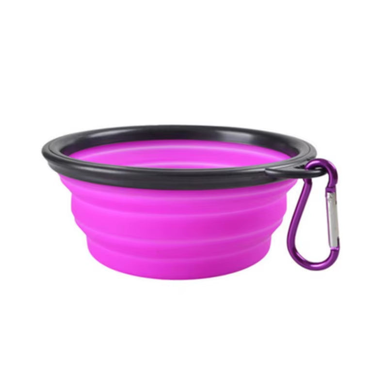 Portable Collapsible Pet Food and Water Bowl - Durable TPR Silicone Design for Cats, Ideal for Travel and Outdoor Use