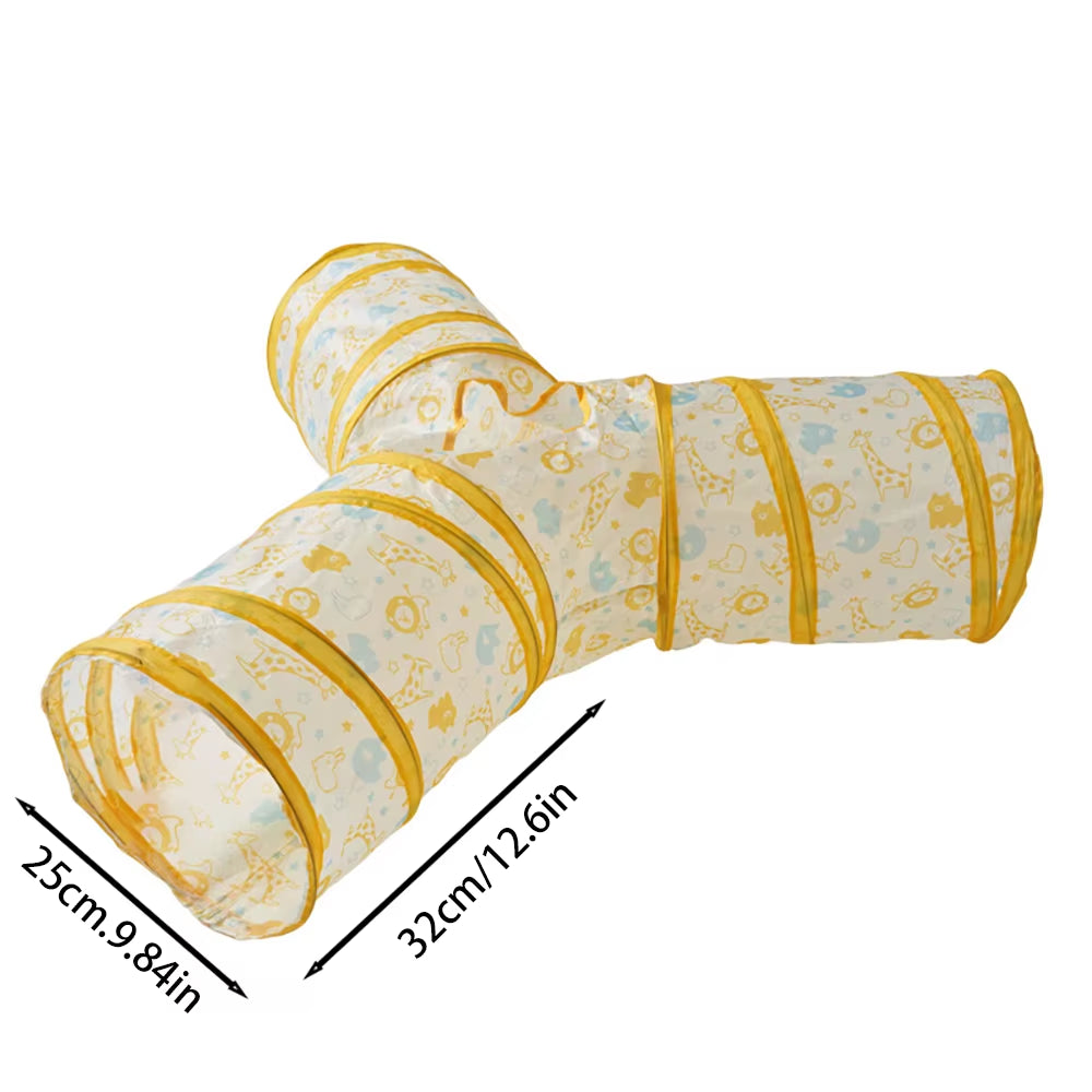 Foldable Cat Tunnel - Interactive Training Toy for Kittens and Puppies, Ideal for Pet Play and Enrichment