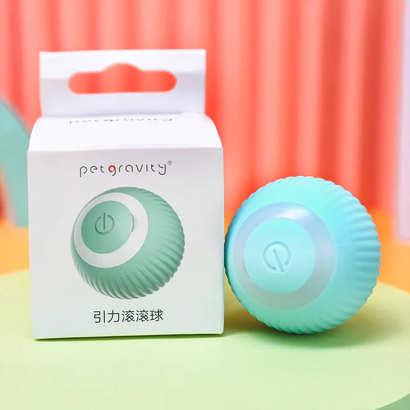 Automatic Interactive Rolling Ball Cat Toy - Self-Moving Electric Toy for Training and Entertainment