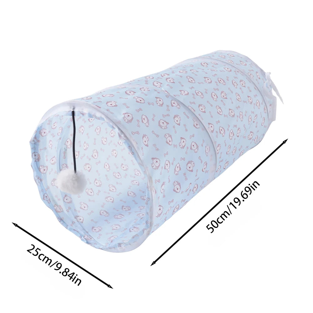 Foldable Cat Tunnel - Interactive Training Toy for Kittens and Puppies, Ideal for Pet Play and Enrichment