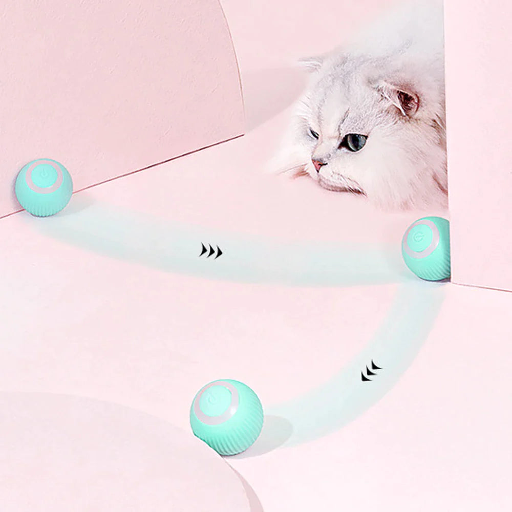 Automatic Interactive Rolling Ball Cat Toy - Self-Moving Electric Toy for Training and Entertainment