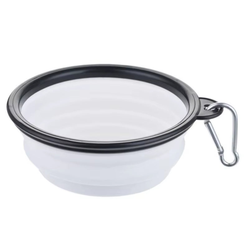 Portable Collapsible Pet Food and Water Bowl - Durable TPR Silicone Design for Cats, Ideal for Travel and Outdoor Use