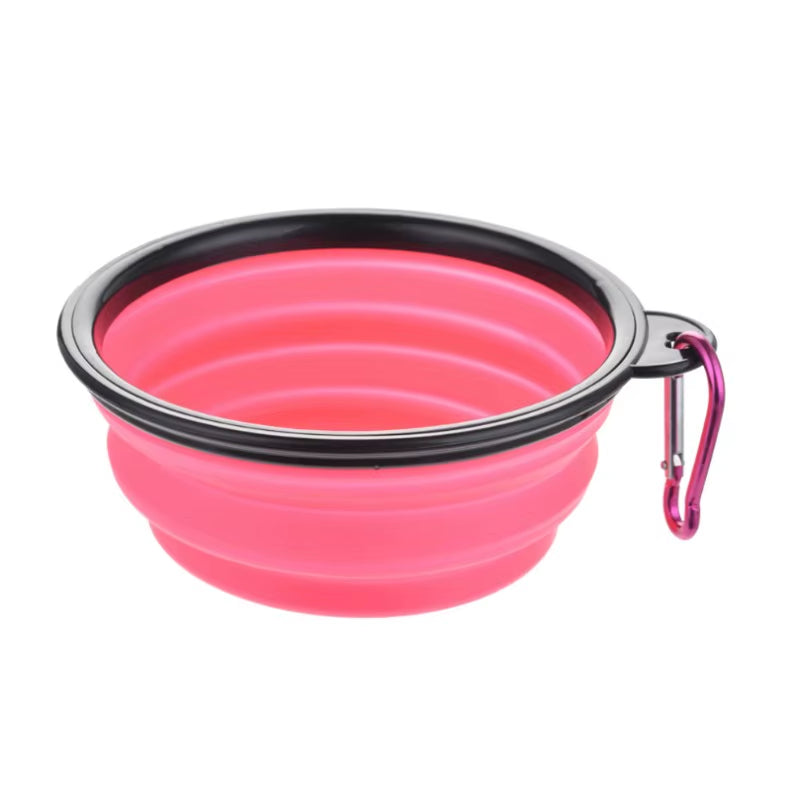 Portable Collapsible Pet Food and Water Bowl - Durable TPR Silicone Design for Cats, Ideal for Travel and Outdoor Use