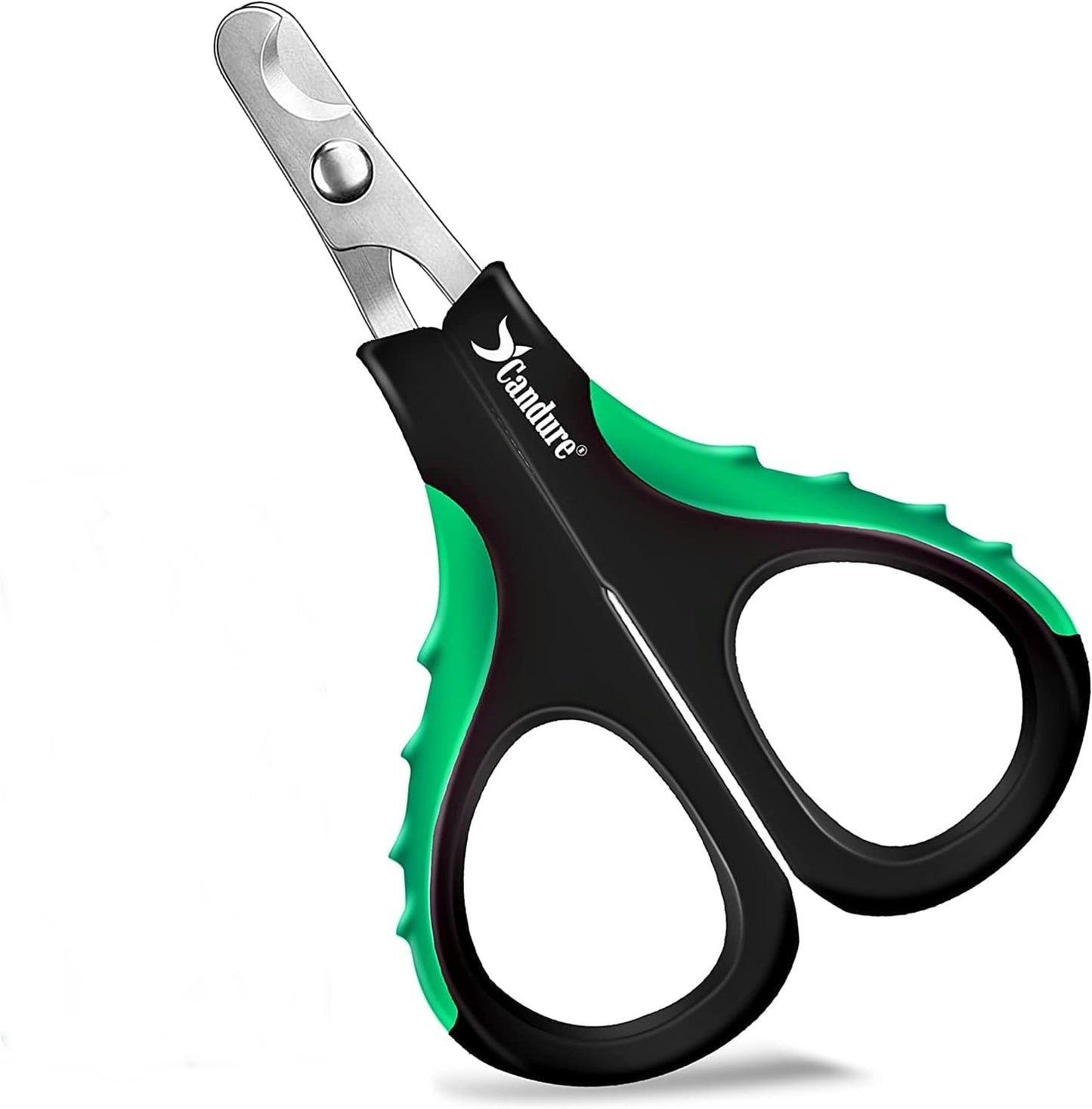 Stainless Steel Cat Nail Clippers - Professional Pet Nail Trimmers for Small Animals, Including Rabbits, Guinea Pigs, Birds, Puppies, and Kittens (3.5", Green)