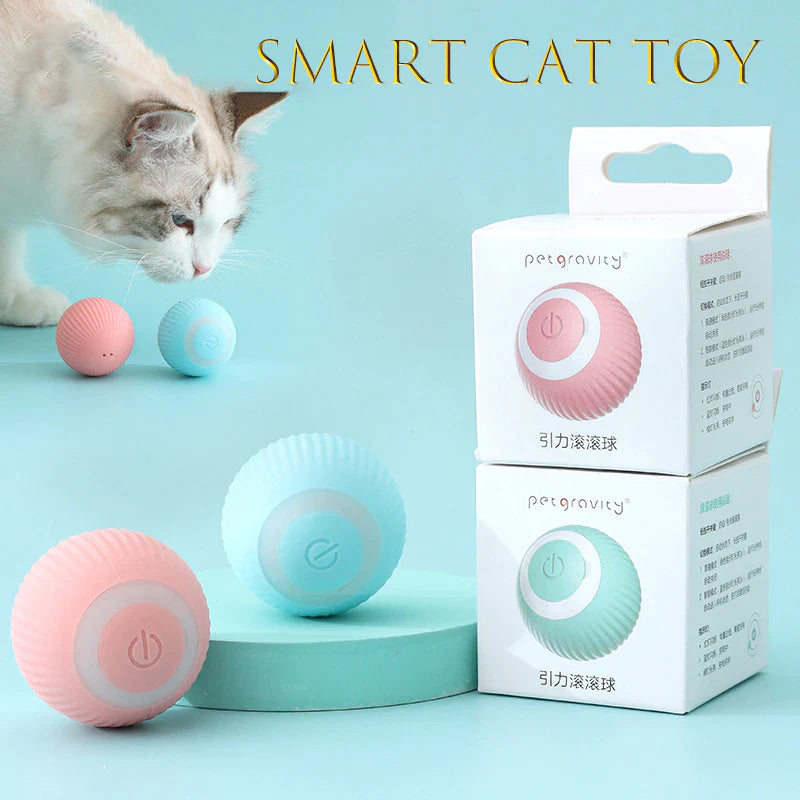 Automatic Interactive Rolling Ball Cat Toy - Self-Moving Electric Toy for Training and Entertainment