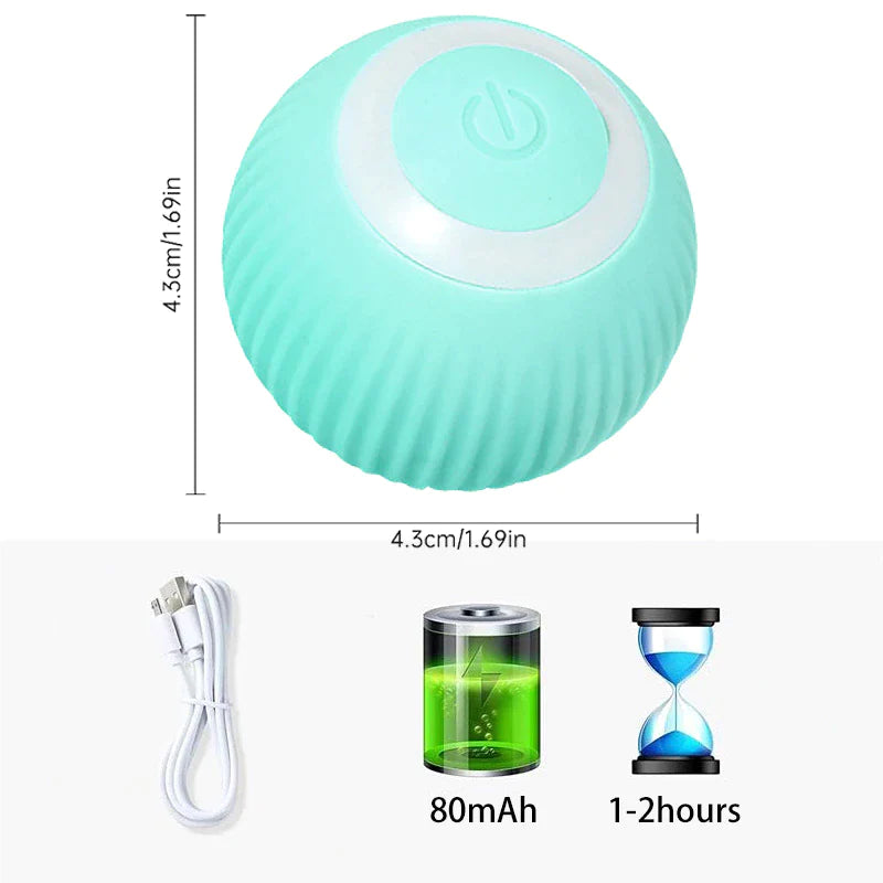 Automatic Interactive Rolling Ball Cat Toy - Self-Moving Electric Toy for Training and Entertainment